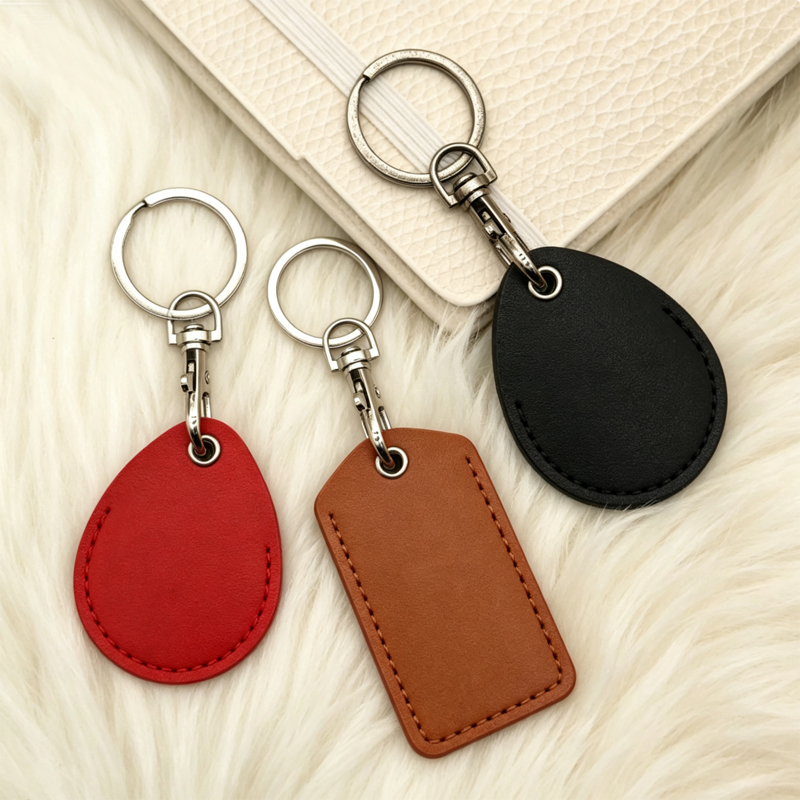 Leather Access Card Holder Key - Security Chain Door ulasan dan harga